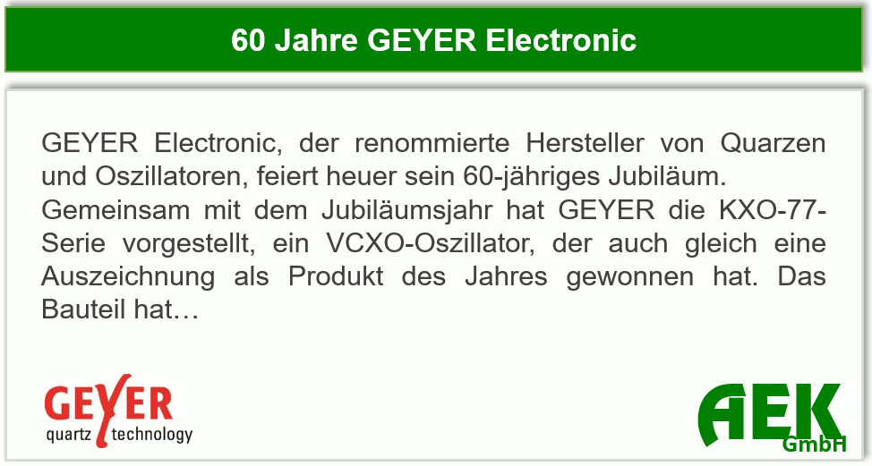 GEYER - 60jähriges Jubiläum