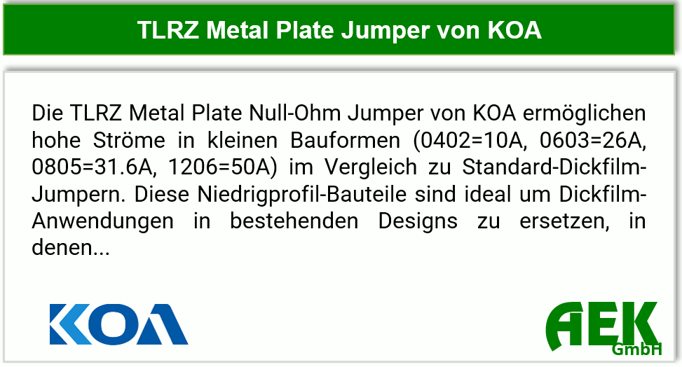 KOA - TLRZ Metal Plate Jumper