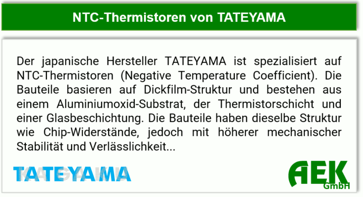 TATEYAMA - NTC-Thermistoren