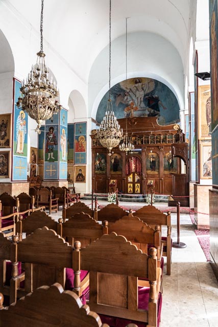 Die griechisch orthodoxexe Kirche wo sich das Mosaik befindet.