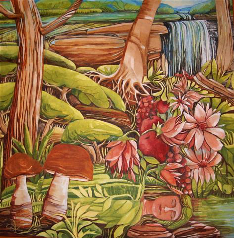 #160 HARMONIE  huile 30 x 30 pouces  