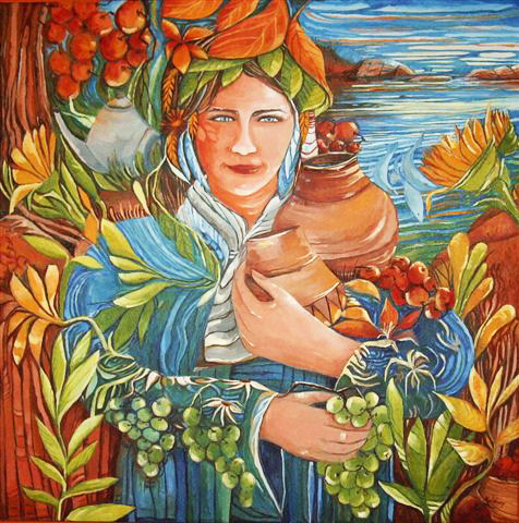 #159 HOSPITALITÉ  huile 30 x 30 pouces 
