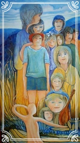# 141 GÉNÉRATION en mouvement huile 18x32 pouces vendu