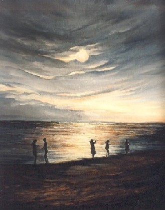 #89 C'est la fête le soleil est là  16x20 pouces vendu