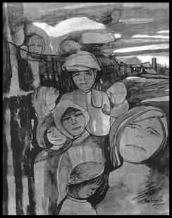 #5 GUERRE aquarelle 11x14 pouces 9x12 pouces vendu 