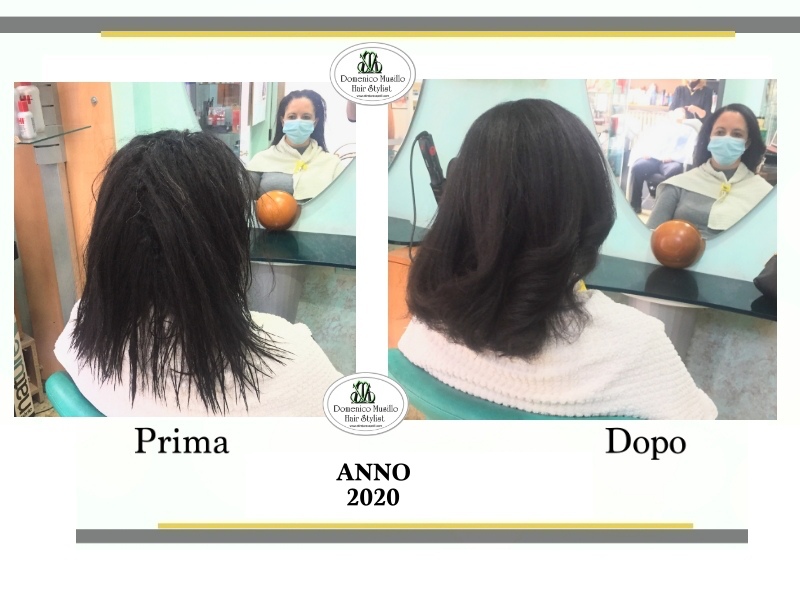 capelli stirati bene