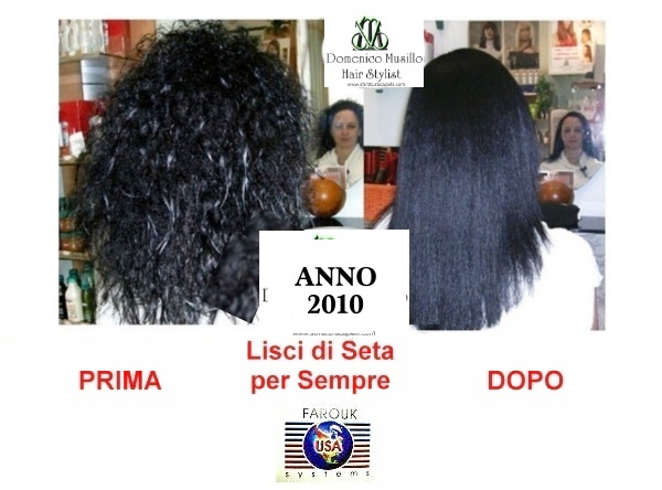 capelli ricci stirati