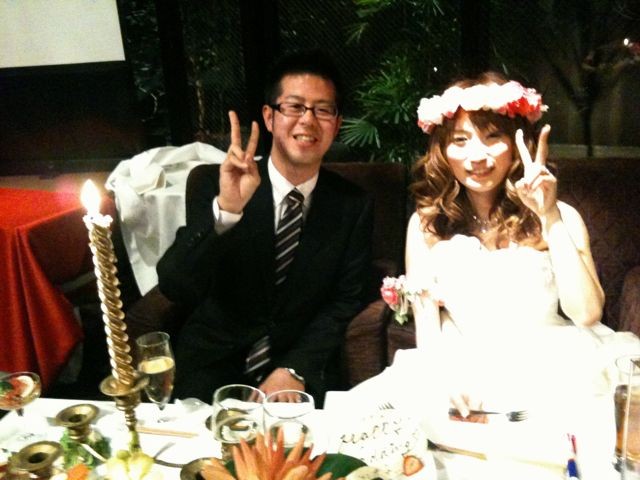 2011年4月　タニ＆祐子さん結婚式2次会　変態教師とゆうこりん