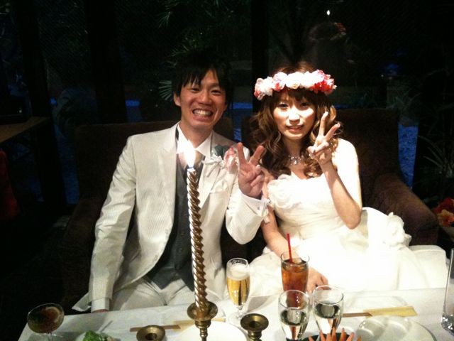 2011年4月　タニ＆祐子さん結婚式2次会　おめでと〜！末永くお幸せに！