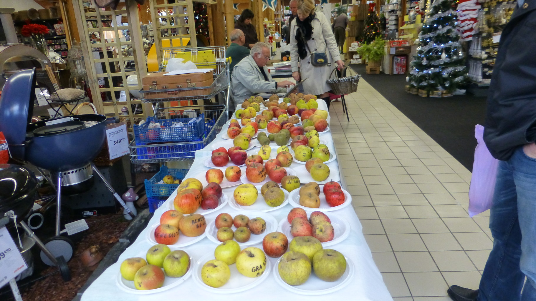 Les fruits exposés...