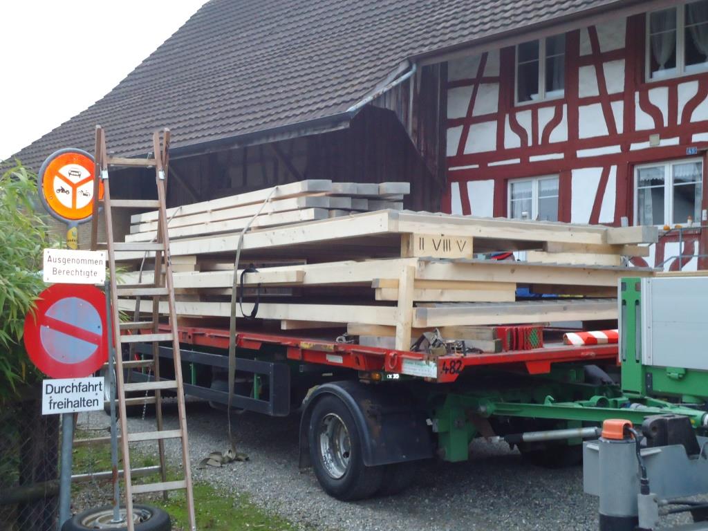 Der neue Pavillion auf dem Lastwagen