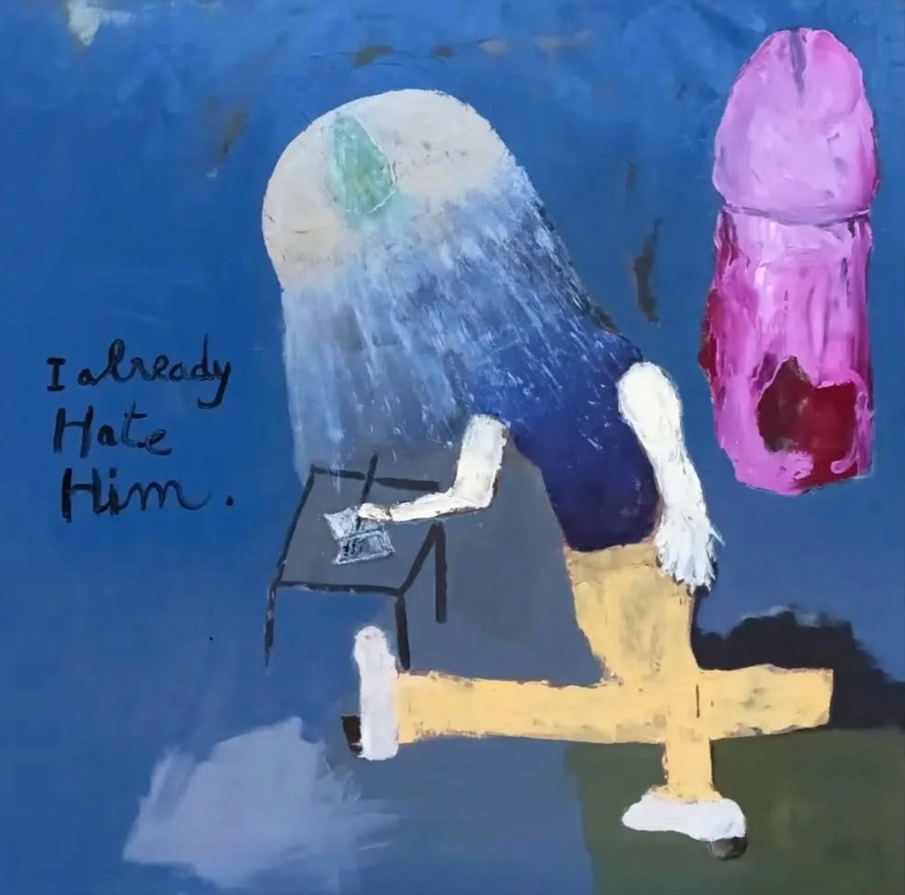 « I Already Hate Him » - 100x100cm