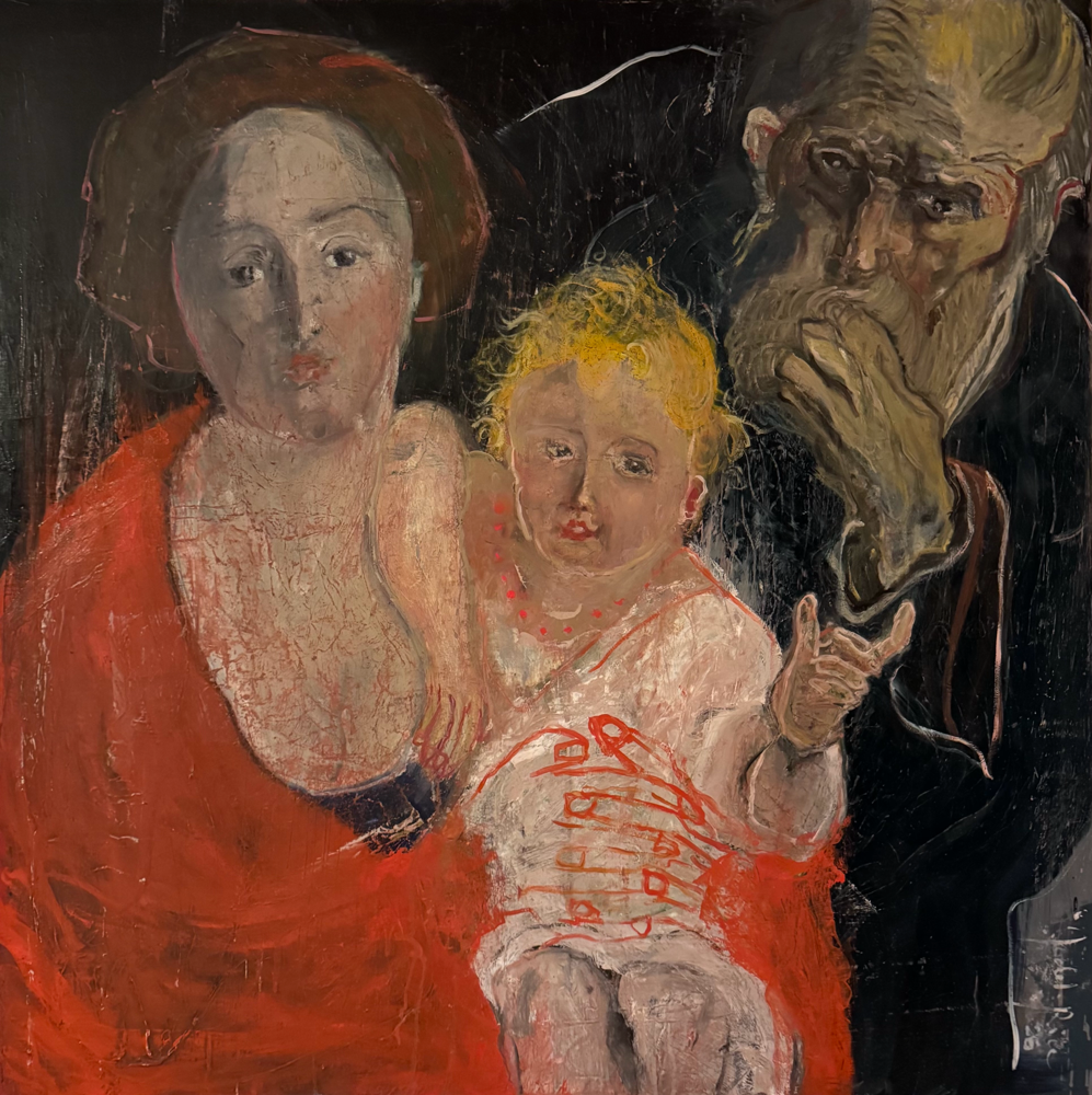 “Holy Family after Jordaens” - Oil on canvas - 100x100cm - 2026