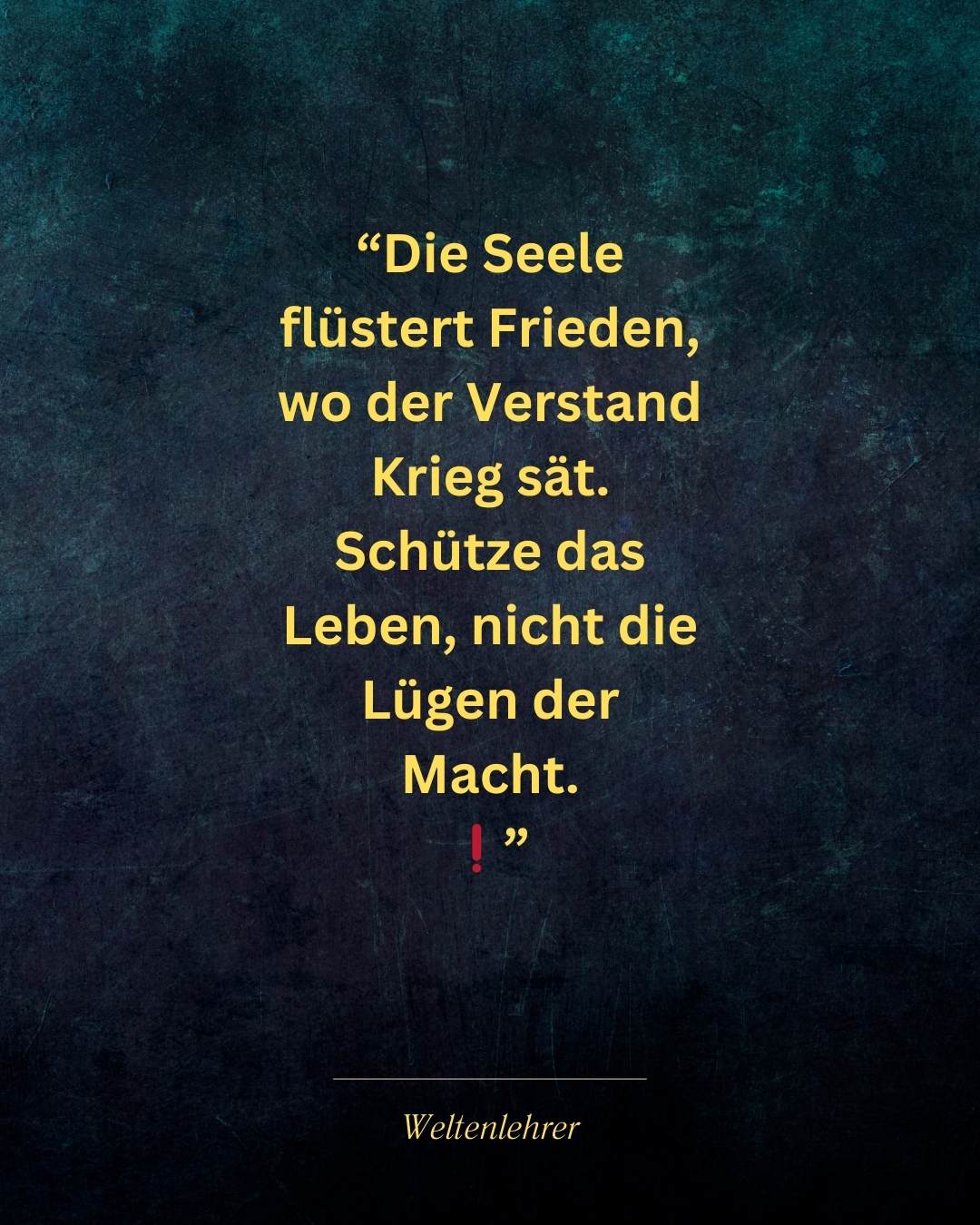 Von Lebensrettern zu Kriegstreibern!
