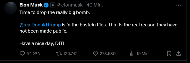 Trump Musk Vorwurf