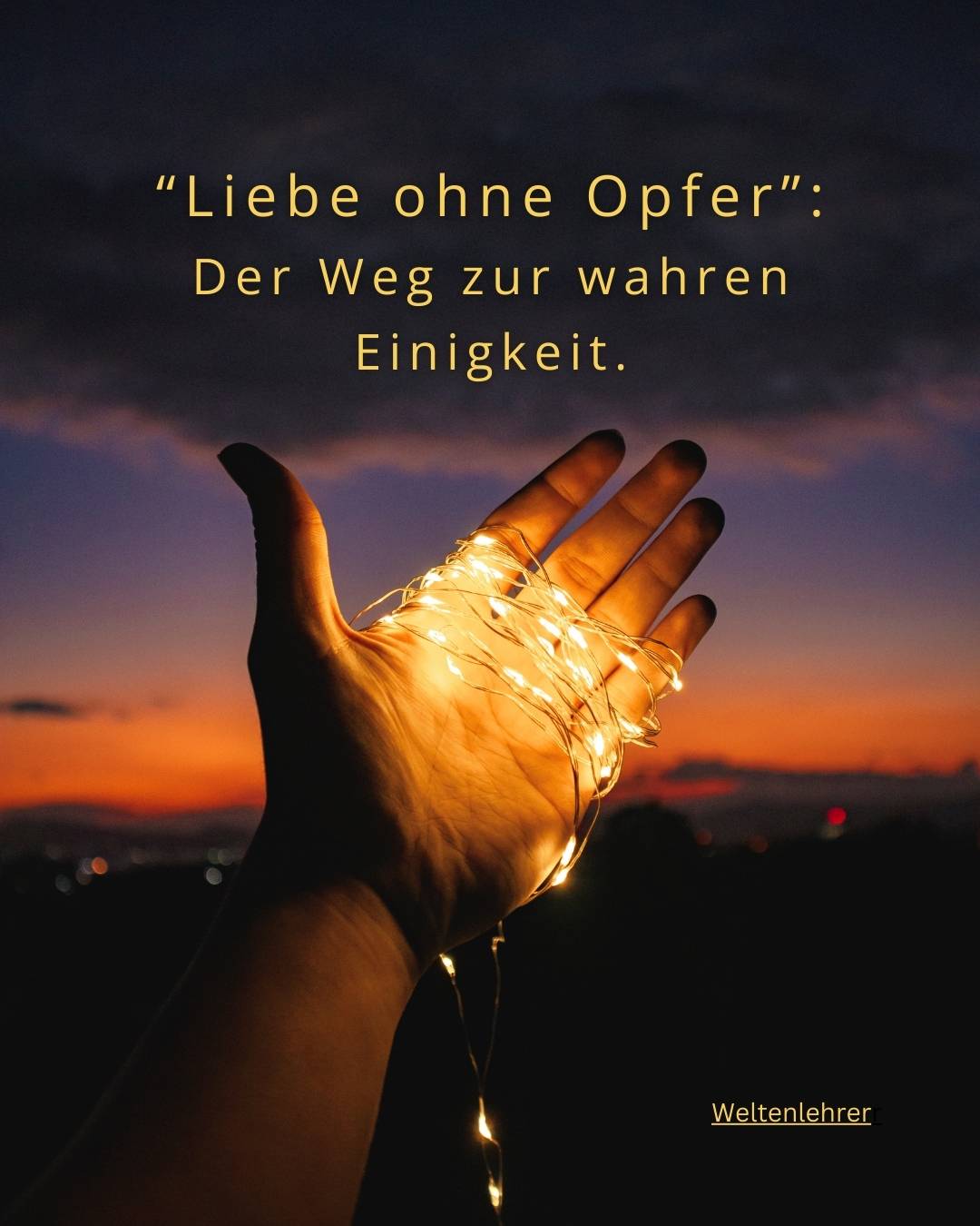 Liebe ohne Opfer: Der Weg zur wahren Einigkeit.