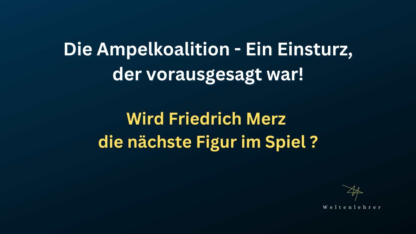 Die Ampelkoalition - Ein Einsturz, der vorausgesagt war