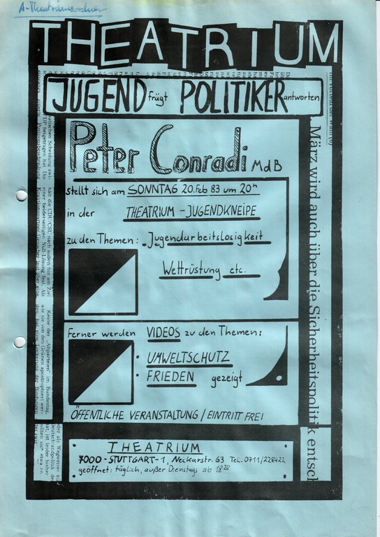 80´er: Theatrium Jugend fragt - Politiker antworten