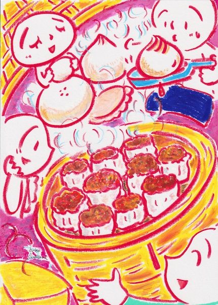 シュウマイ　小籠包イラスト　茶谷順子