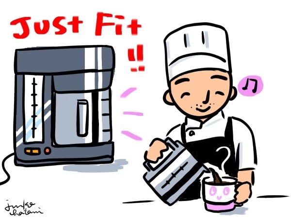 コーヒーメーカーイラスト　茶谷順子