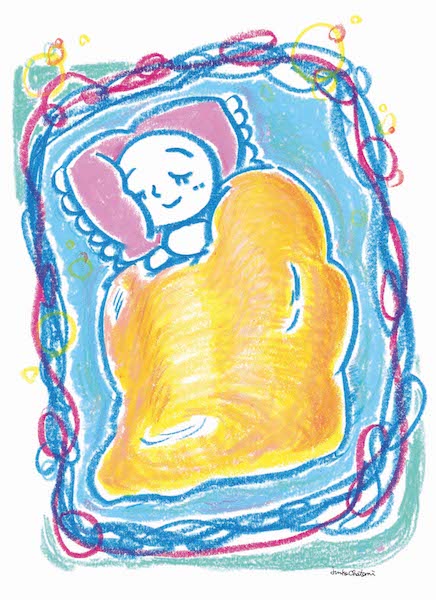 寝ているイラスト　茶谷順子