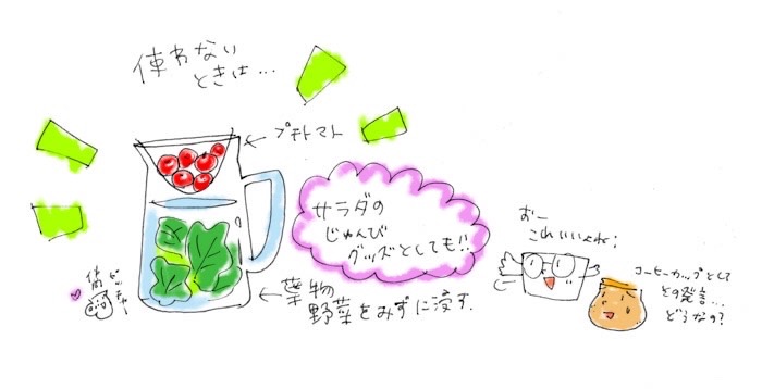 　グラスドリッパー　コーヒーイラスト　茶谷順子　