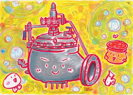 安全弁イラスト　茶谷順子　かわいい