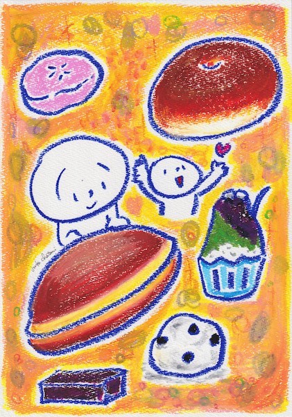 あんこの和菓子イラスト　茶谷順子