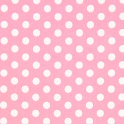 tessuto rosa a pois bianchi per la ghirlanda di lettere di stoffa imbottite del nome di Amelie