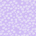 tessuto viola a fiori bianchi per la ghirlanda di lettere imbottite in stoffa di Altea