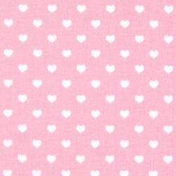 tessuto rosa a cuori bianchi per la ghirlanda di lettere di stoffa imbottite di alice