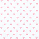 tessuto bianco a cuori rosa per la ghirlanda di lettere di stoffa imbottite del nome di Amelie