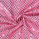 tessuti rosa e celesti per la ghirlanda di lettere di stoffa imbottite con dettagli glitter di Giulia