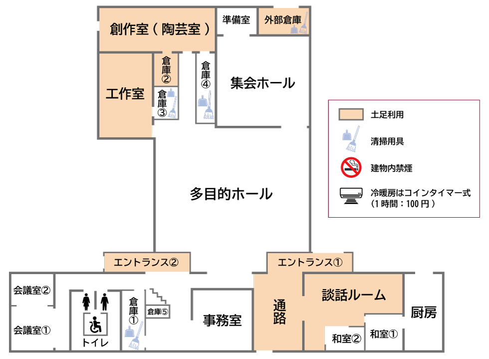 川之石地区交流拠点施設みなせフロアマップ