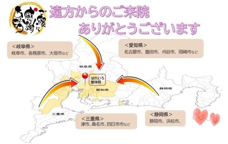 遠方から来院したわかりやすい図