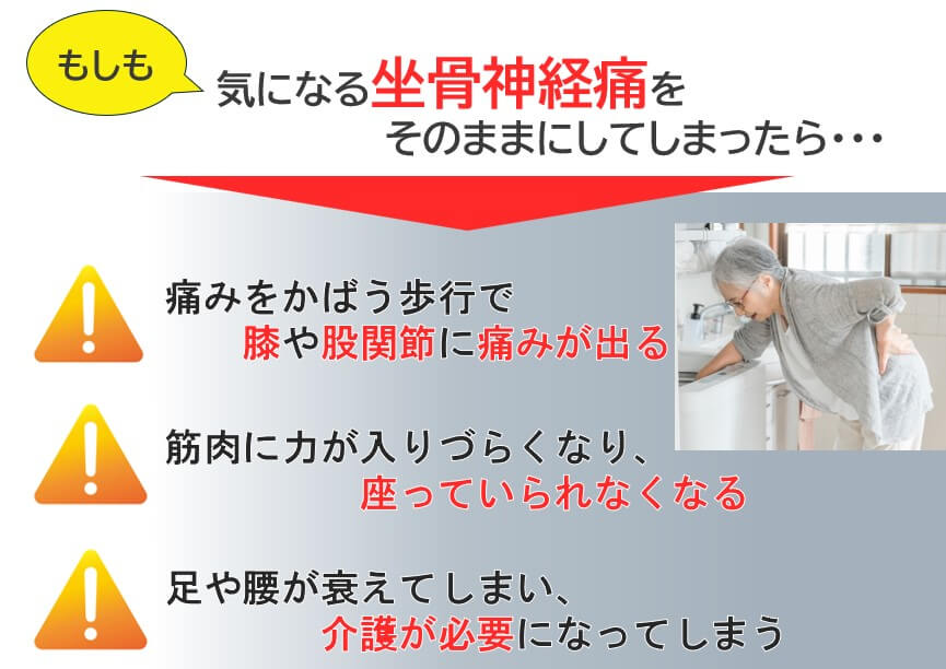 坐骨神経痛をそのままにしていると