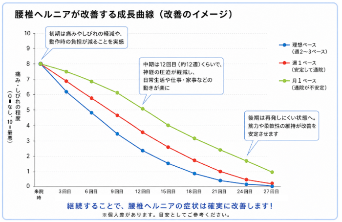 腰椎ヘルニアが改善する画像