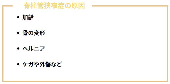 脊柱管狭窄症の原因について
