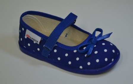 Superga blu a pois top