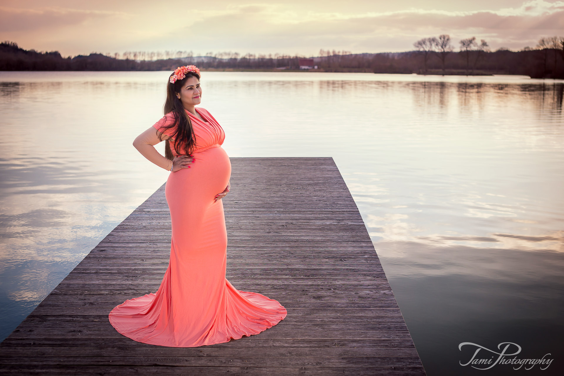 Babybauch Shooting am Abendlicht, Schwangerschaftsfotograf Ulm