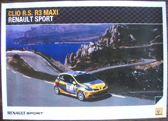 Poster Clio RS R3 Maxi- Dimensions : 42x29,7 cm