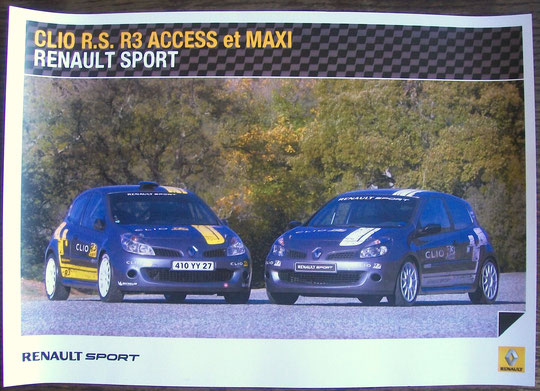 Poster Clio RS R3 Access et Maxi- Dimensions : 42x29,7 cm