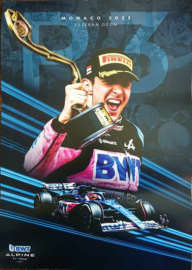 Poster BTW Alpine F1 Team, Esteban Ocon- Dimensions : 42x29,5 cm