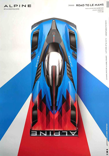 Poster Road to Le Mans- Dimensions 42x29,5 cm
