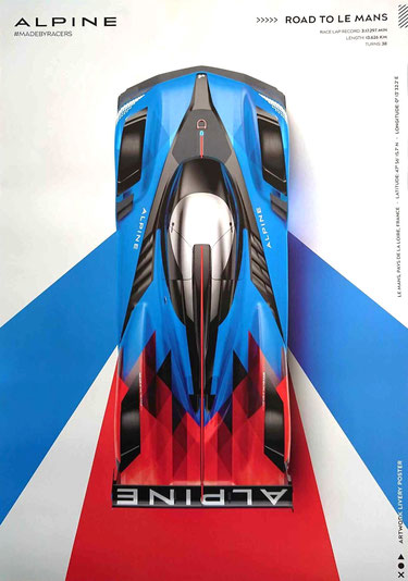 Poster Road to Le Mans- Dimensions : 42x29,5 cm