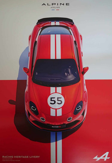 Poster A 110 Racing Heritage Livery- Dimensions : 42x29,5 cm