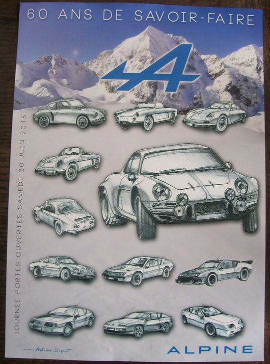 Affiche Alpine 60 Ans- Dimensions : 42x59,5 cm