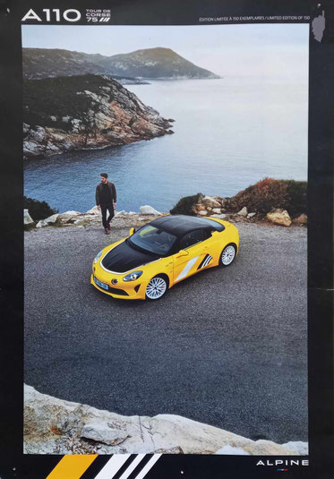 Poster A110 Tour de Corse 75- Dimensions : 42x29,5 cm