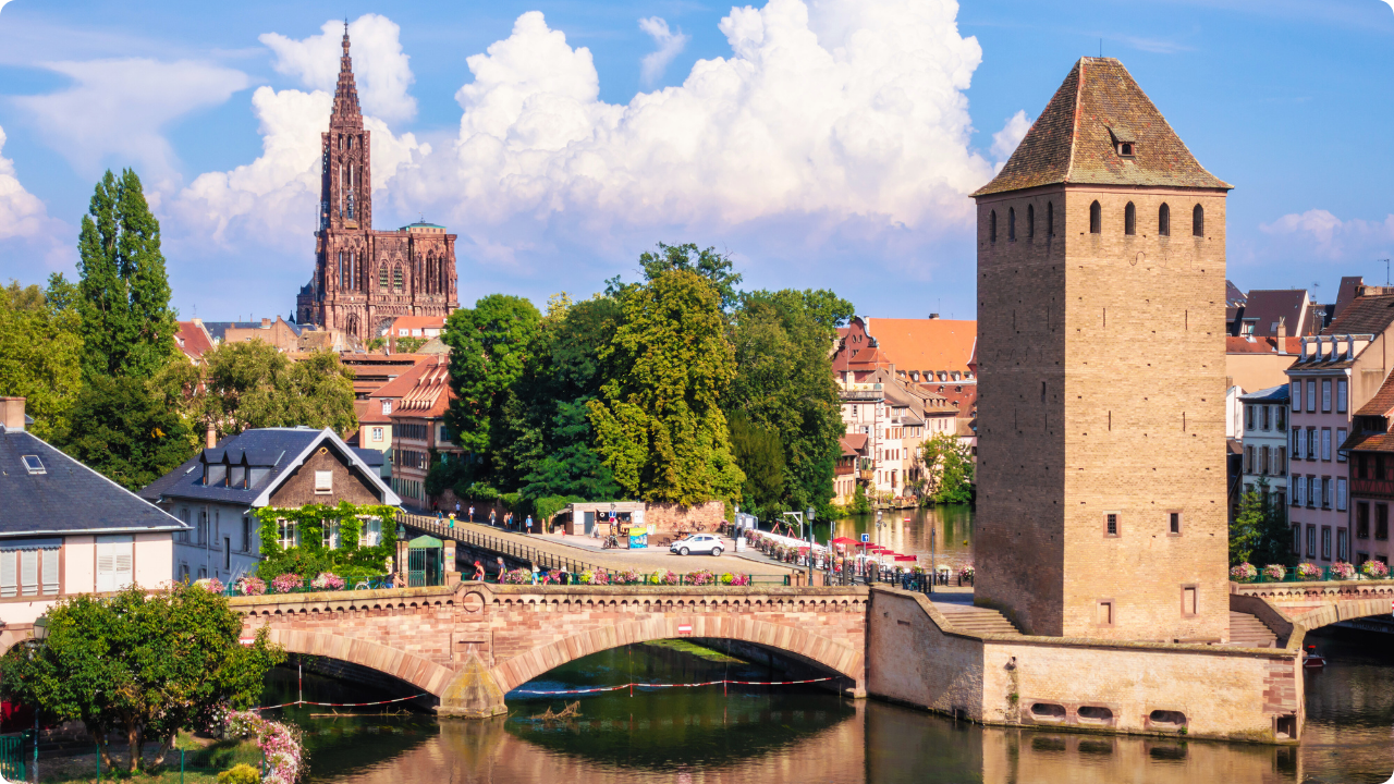 Strasbourg Cathedral towering over the Old Town
