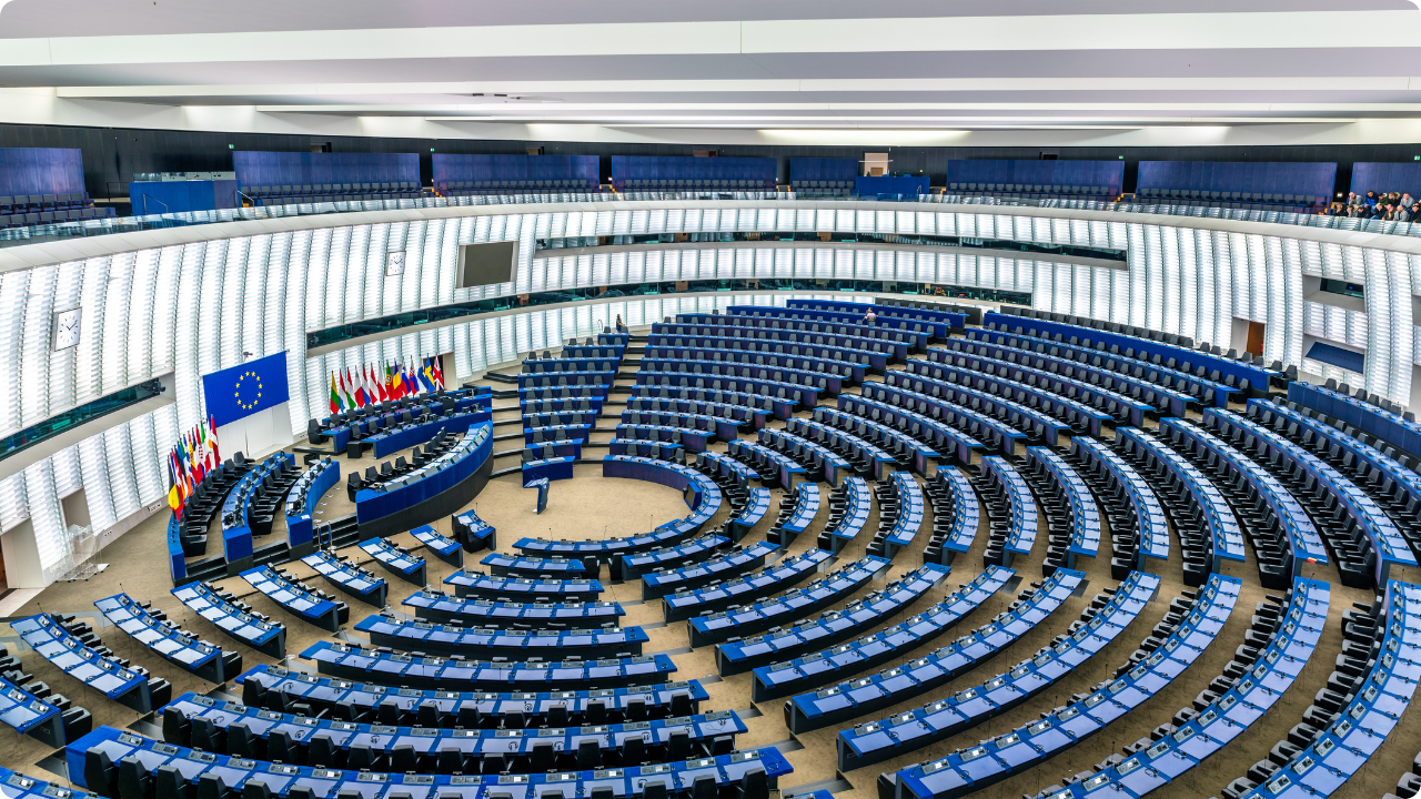 Hemiciclo del Parlamento Europeo en Estrasburgo – tour guiado por instituciones europeas